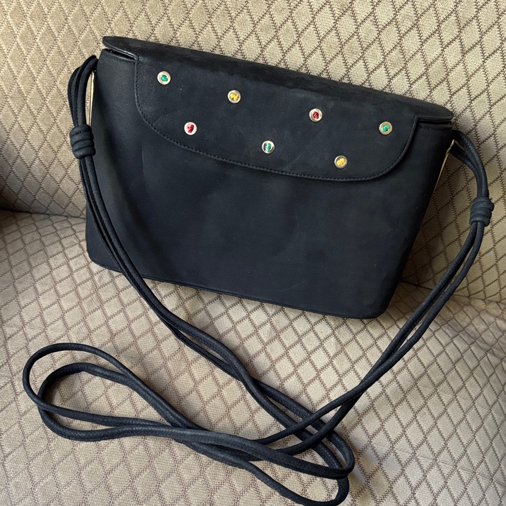 Burno Magli suede Studded Women's Bag. Made in Italy